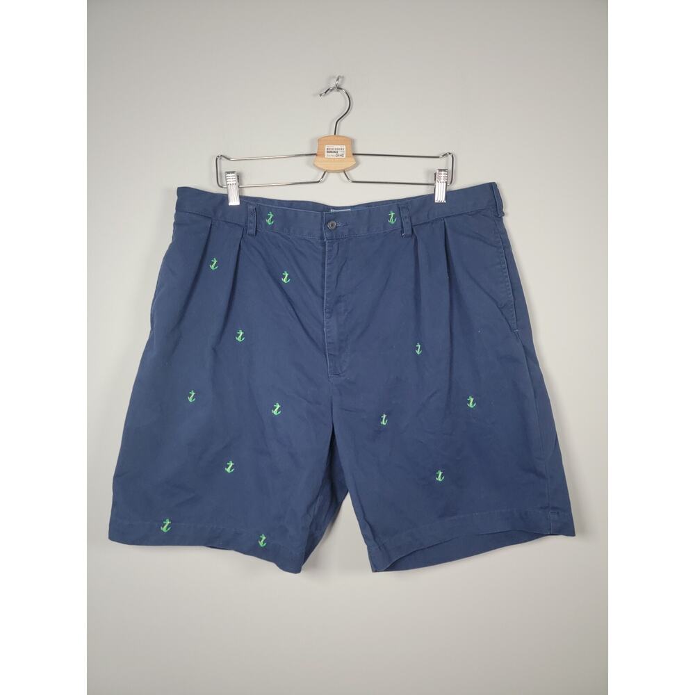 Polo Ralph Lauren Shorts Mens 42 Embroidered Prep Club Navy - Picture 1 of 9